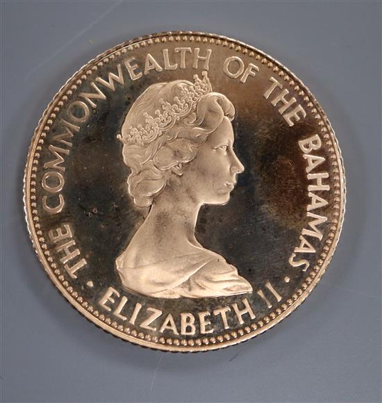 A Commonwealth of the Bahamas 1973 Independence Day $50 gold coin (struck in 12ct gold)